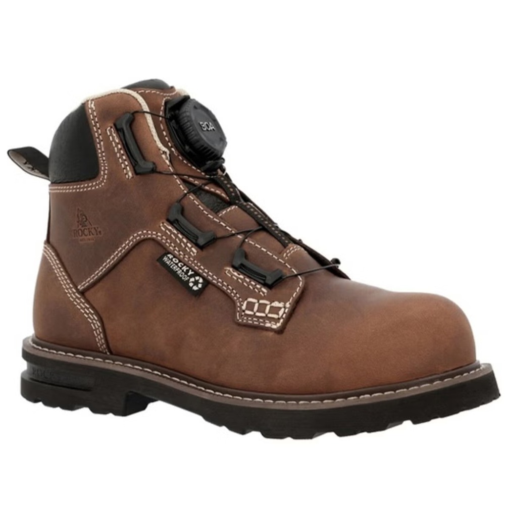 Rocky® (Women's 8 M) 6" Grindstone™ XTR BOA® Comp-Toe Waterproof Work Boots